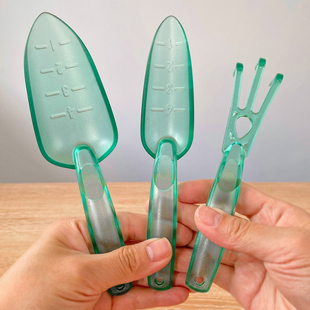 ABS多肉种植工具套装铲子三件套花卉绿植换盆幼儿园儿童园艺 耙铲