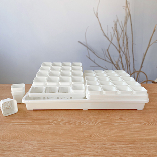 5cm方口矮盆 白色景天多肉控型塑料花盆叶插多肉盆点播小苗盆省土