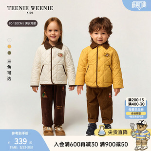 男女宝刺绣翻领棉服外套 舒适秋冬季 TeenieWeenie Kids小熊童装