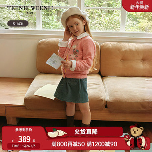 秋冬女童亲子花纱针织衫 25年新款 毛衣 Kids小熊童装 TeenieWeenie