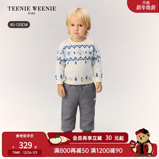 秋冬男宝宝可爱提花圆领毛衣 25年新款 TeenieWeenie Kids小熊童装