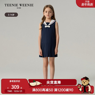 新款 25年款 女童海军风甜美百褶背心裙 Kids小熊童装 TeenieWeenie