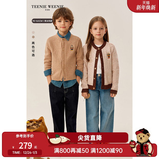 男女童宝亲子花纱毛衣开衫 25年新款 Kids小熊童装 TeenieWeenie