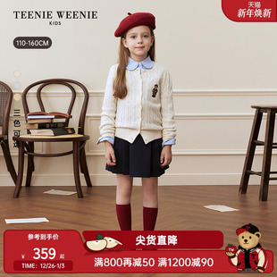 女童亲子绞花羊毛开衫 TeenieWeenie 春秋季 25年新款 Kids小熊童装