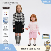 女童宝圆领复古格纹毛衣开衫 TeenieWeenie 款 春秋季 Kids小熊童装