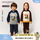 男女宝加绒油画小熊印花连帽卫衣 25秋冬季 TeenieWeenie Kids童装