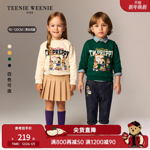 秋冬男女宝加绒印花套头卫衣 25年新款 TeenieWeenie Kids小熊童装