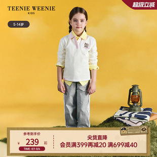 Kids小熊童装 女童印花长袖 TeenieWeenie 25年夏季 POLO衫 打底衫