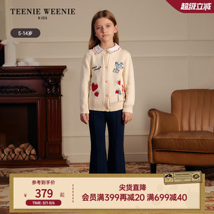 女童甜美可爱刺绣开衫 TeenieWeenie 款 Kids小熊童装 毛衣 25春季