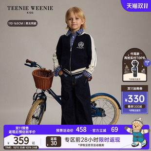 TeenieWeenie Kids小熊童装26年秋新款男女童学院棒球服开衫毛衣