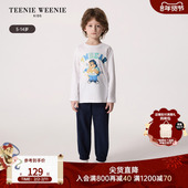 TeenieWeenie T恤 男童休闲圆领套头长袖 Kids小熊童装 25春夏新款