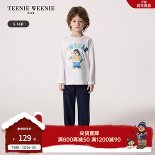 男童休闲圆领套头长袖 25春夏新款 T恤 Kids小熊童装 TeenieWeenie