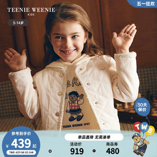 女童小香风纽扣棉服外套 24年春新款 TeenieWeenie Kids小熊童装