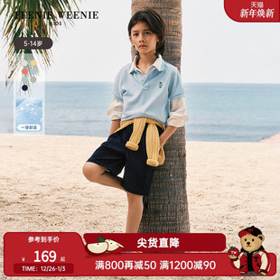 25年男童凉感短袖 Kids小熊童装 TeenieWeenie 打底衫 菁英POLO
