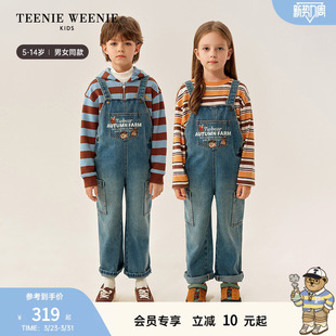舒适男女童度假田园风牛仔背带裤 时尚 Kids小熊童装 TeenieWeenie
