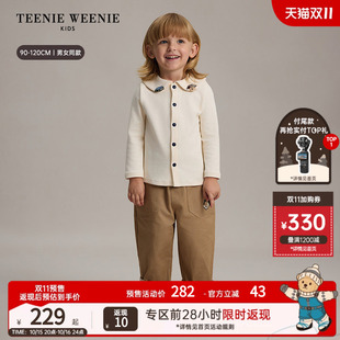 TeenieWeenie Kids小熊童装26年秋季新款男女宝宝刺绣翻领长袖T恤