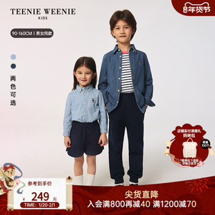 牛仔衬衫 TeenieWeenie 男女童宝宝长袖 25秋冬新款 Kids小熊童装
