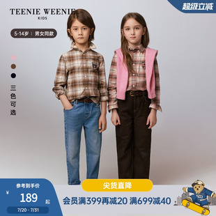 格纹衬衫 TeenieWeenie 男女童复古刺绣经典 24秋款 Kids小熊童装