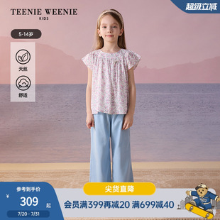 Kids小熊童装 新款 TeenieWeenie 25夏季 女童甜美碎花圆领短袖 衬衫