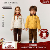 25年新款 TeenieWeenie Kids小熊童装 秋冬男女宝刺绣翻领棉服外套