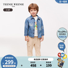 百搭牛仔衬衫 TeenieWeenie 男宝宝时尚 24年春新款 Kids小熊童装