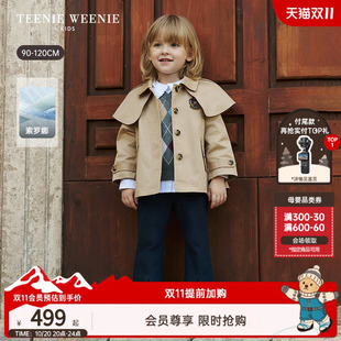 TeenieWeenie Kids小熊童装26年秋季新款女宝宝学院斗篷造型风衣