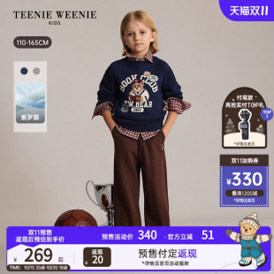 【索罗娜】TeenieWeenie Kids小熊童装26秋冬新男童加绒套头卫衣