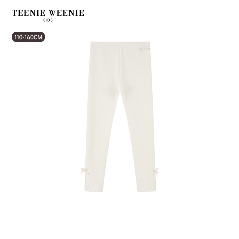 TeenieWeenie Kids小熊童装26年冬季新款女童甜美仿银狐绒打底裤
