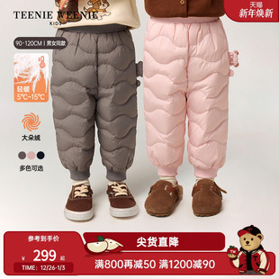饰绗缝羽绒裤 TeenieWeenie 冬男女宝立体装 25年新款 Kids小熊童装