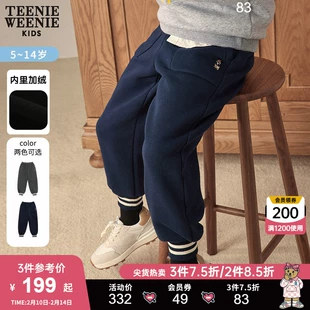 男童22年冬季 Kids小熊童装 束脚加绒卫裤 新款 TeenieWeenie 时尚