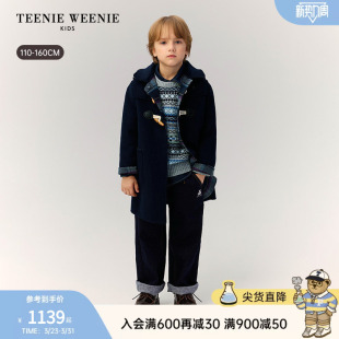 男童连帽羊毛混纺呢大衣 舒适秋冬季 TeenieWeenie Kids小熊童装