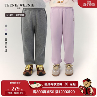 25年新秋冬男女童简约索罗娜加绒卫裤 TeenieWeenie Kids小熊童装