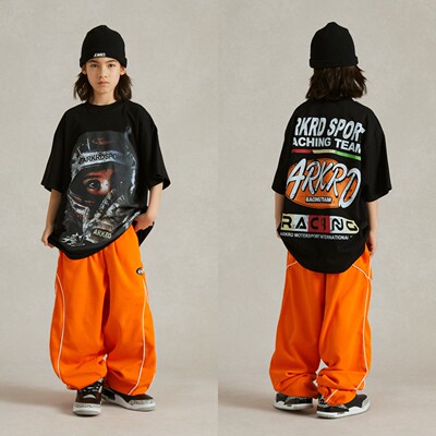 ROCKYROAD25春夏赛车主题印花短袖运动裤套装