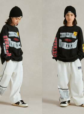 ROCKYROAD童装街舞演出服酷帅嘻哈炸街hiphop潮服爵士舞蹈表演服