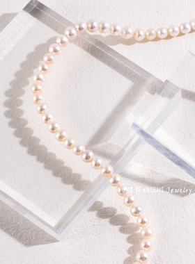 「禧饰」极简风法式系列S925纯银珍珠项链轻奢高级感