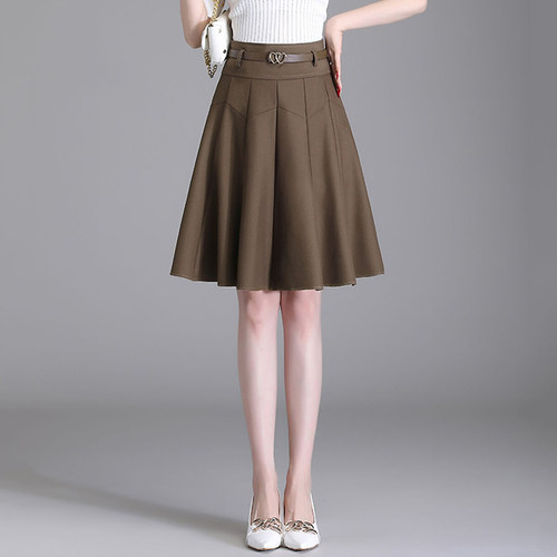 中长款a字裙通勤气质减龄