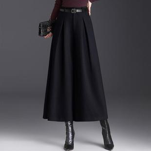 郑州女士裤 气质阔腿裤 子妈妈秋冬季 2025新款 加厚毛呢裙裤 爆款 时尚
