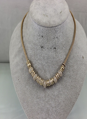 千禧年老货 超美满钻金属串珠造型锁骨项链 仅一批D1-9EH