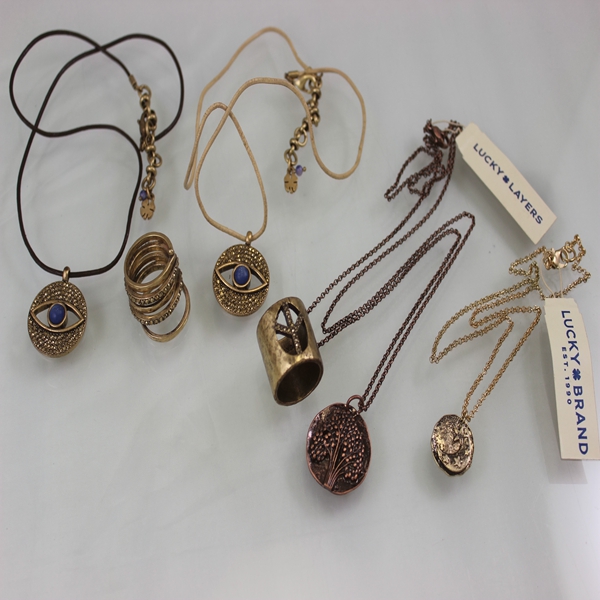 经典眼睛月亮图腾项链戒指