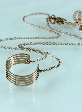 中古货 BCB*品牌 经典简约气质全铜长款项链 外貌饰品B3-6BV