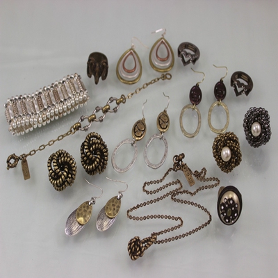 经典复古金属耳环项链手镯戒指