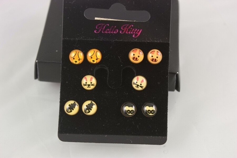 可爱小动物造型狗狗兔子鱼耳钉