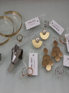 中古货 OS品牌高端轻奢拉丝系列项链耳环戒指 仅此一批B2-8DA