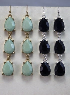 饰尚 品牌极简气质 68mm高水滴造型 长款精致耳环 简约H1-4VL