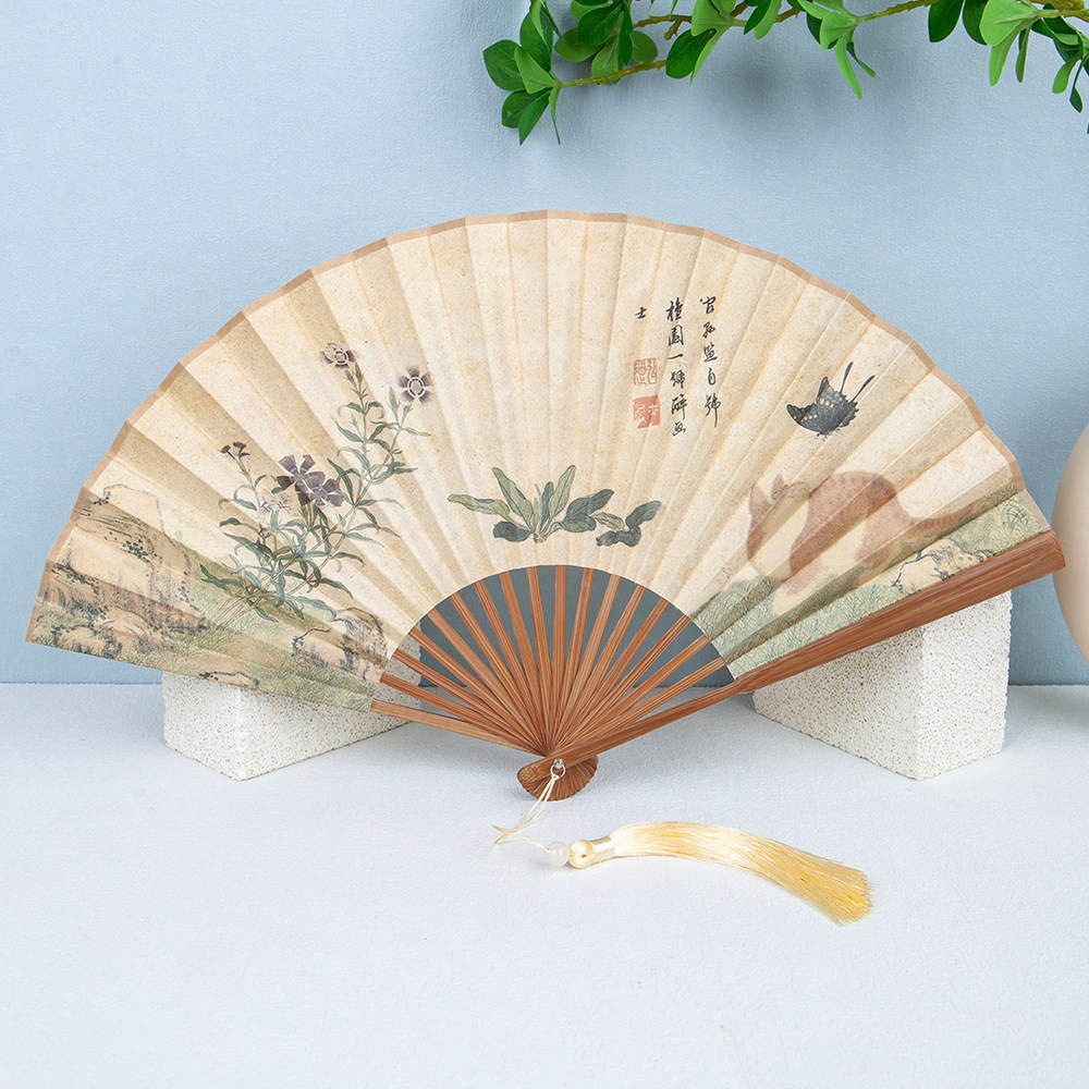 小扇子中国风折扇古风夏天男女随身日用扇学生网红拍照打卡道具扇