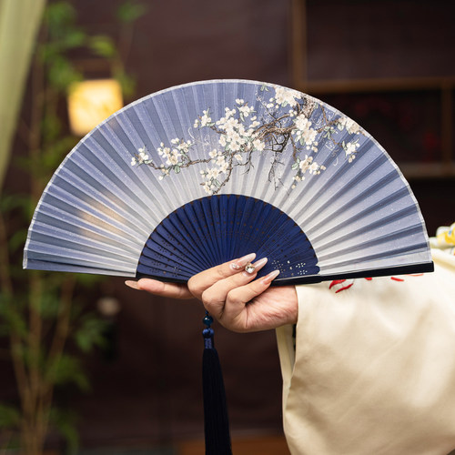 丝艺堂折扇古典古风竹扇配扇盒