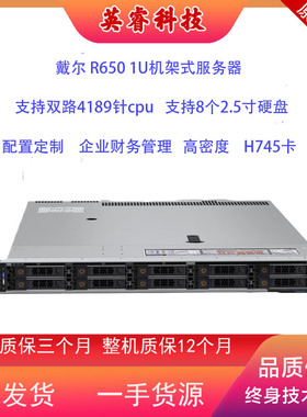 戴尔R650 1U机架式服务器双路4189针CPU H745 企业财务管理现货