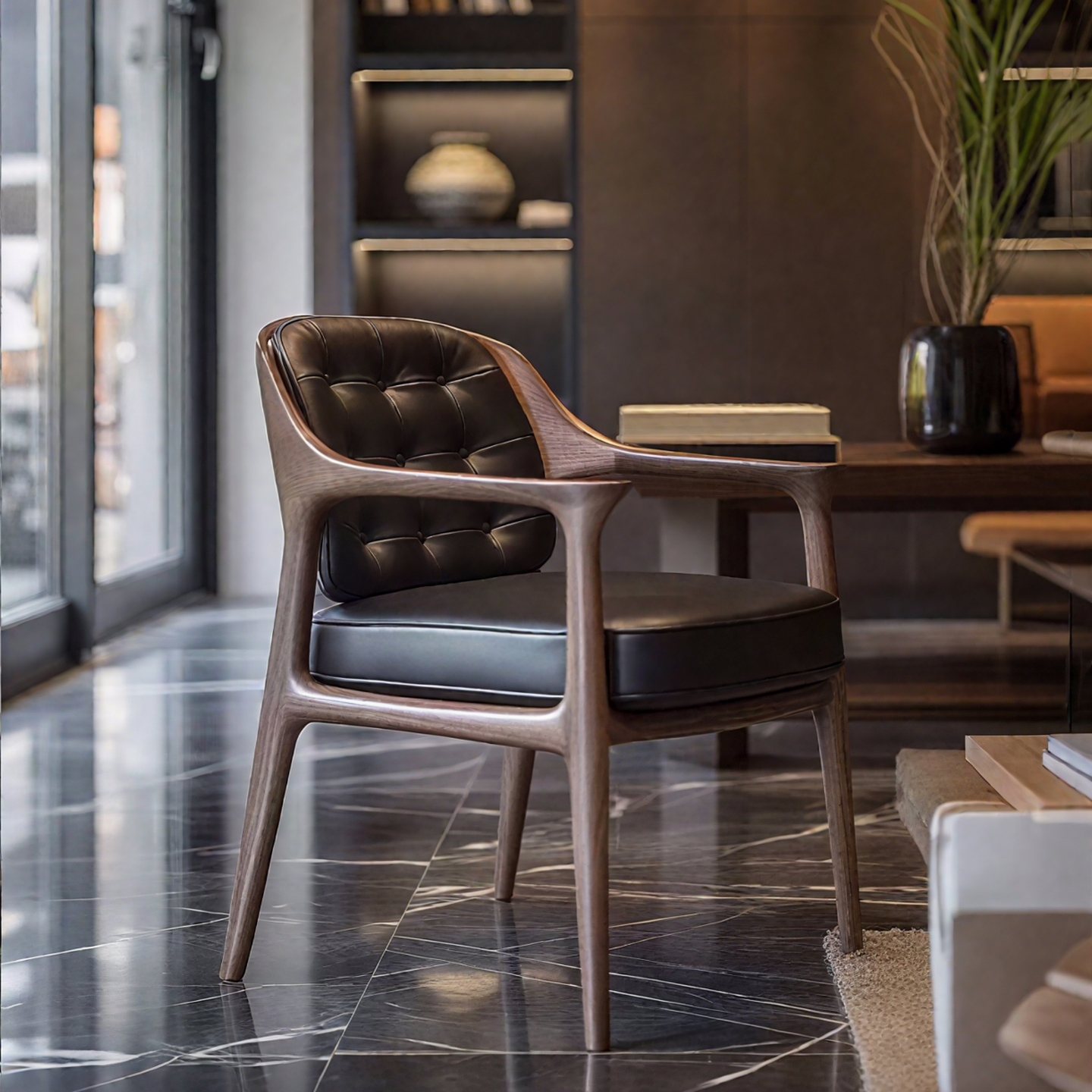 新中式北美黑胡桃木实木单人椅现代宋式美学沙发椅餐椅休闲椅家具,住宅家具,餐椅,淘宝优惠券,粉丝福利购,淘宝优惠卷