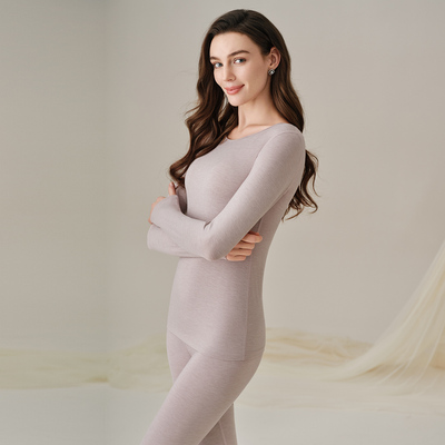 薄款基础秋冬打底暖肤内衣套装女