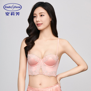 安莉芳刺绣花边宽下扒桑蚕丝半杯文胸女士性感薄款 内衣EB00888